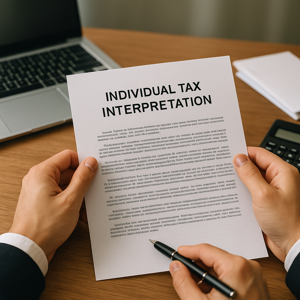Co to jest interpretacja indywidualna podatkowa